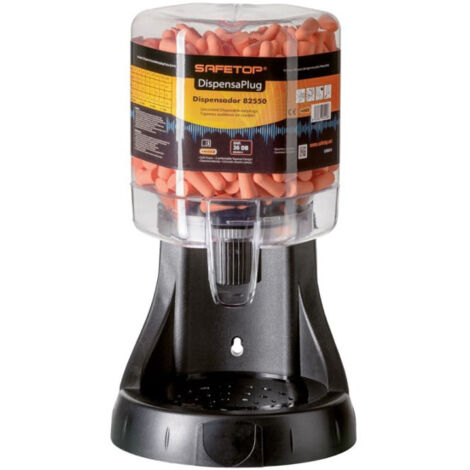 Dispensador con 250 pares de tapones auditivos SNR 36dB SAFETOP DisPlug