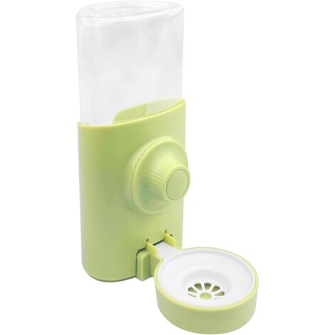Dispensador de agua para conejos, botella antigoteo para cobayas, bebedero colgante para conejos, comedero automático para mascotas, para hámster, chinchilla, erizo y hurón, 600 ml, verde