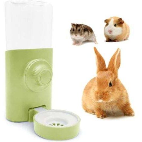 Dispensador de agua para conejos, dispensador de agua para animales pequeños, botella de agua automática antigoteo de 600 ml para cobayas, hámsteres, chinchillas, erizos, hurones y otras mascotas (ver