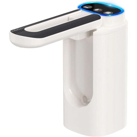 Dispensador de agua plegable con bomba antibacteriana, racionamiento de agua, carga USB, apto para cocina, hogar, oficina y camping, cabe en múltiples bolsas.