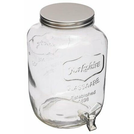 Dispensador de bebidas de vidrio Yorkshire 8L transparente