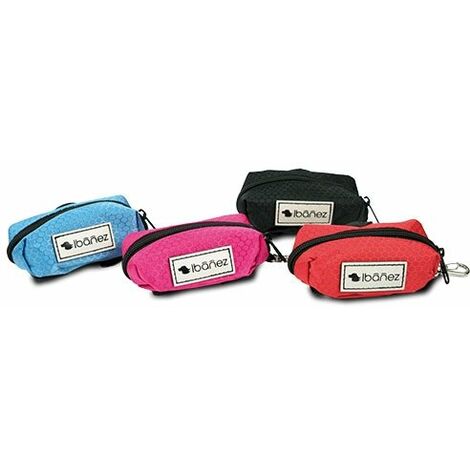Dispensador de bolsas para cacas PREMIUM, fabricado de tejido resistente, gran capacidad, disponible en cuatro colores aleatorios