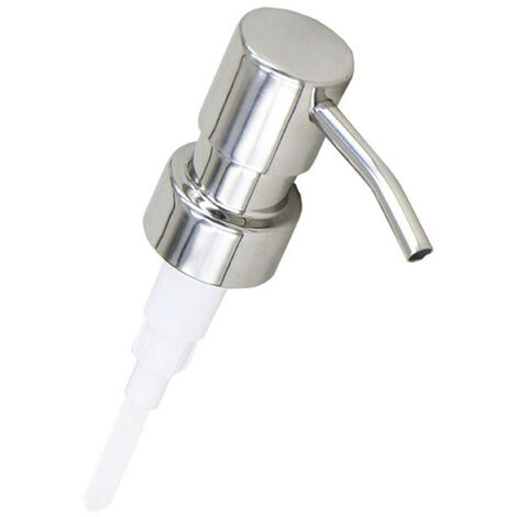 Dispensador de bomba dispensadora de jabón y loción de acero inoxidable Bombas dispensadoras de botellas de cabeza de repuesto Bomba de repuesto pulida Aplicar a 2,5 cm/0,98 pulgadas de diámetro (plat