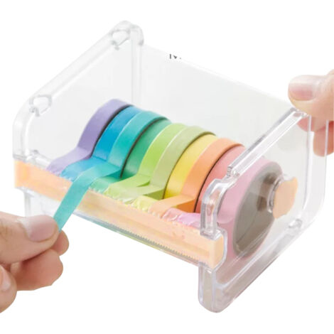 Dispensador de cinta, cortador de rollos de cinta, organizador de escritorio, dispensador de cinta adhesiva DIY, accesorio de oficina