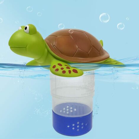 Dispensador de cloro flotante para piscinas, clorador flotante con forma de animalito, dispensador de pastillas para piscinas, cesta de cloro para pastillas químicas, se adapta a tabletas de 3" y sopo