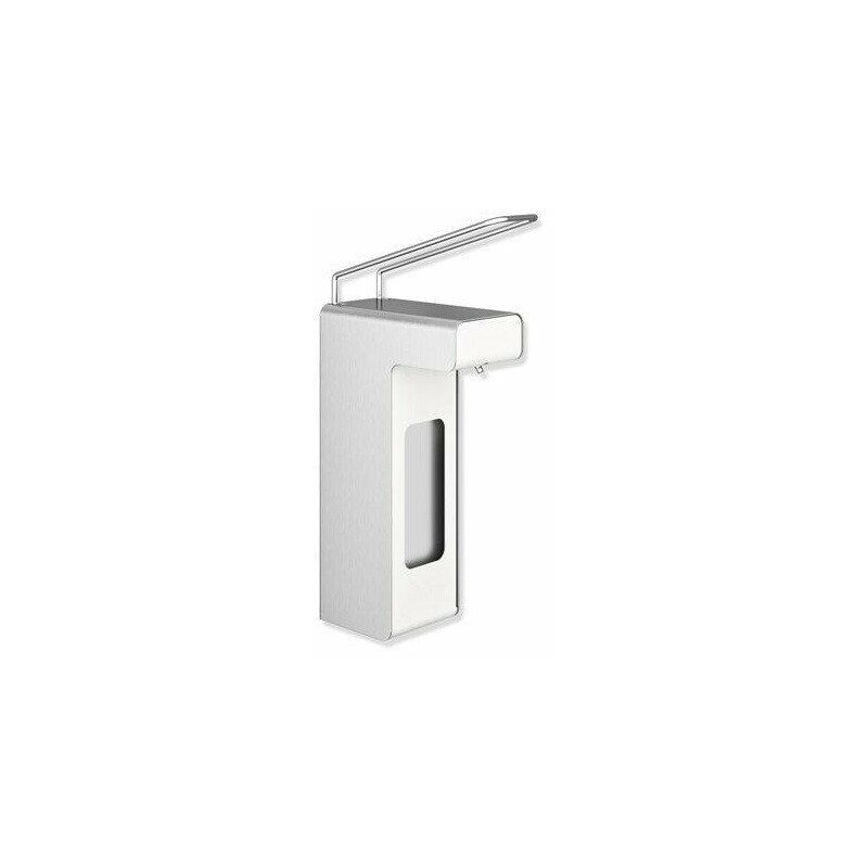

Hewi - Dispensador de desinfectante y jabón, cuerpo básico de acero inoxidable, base mate 1000 ml