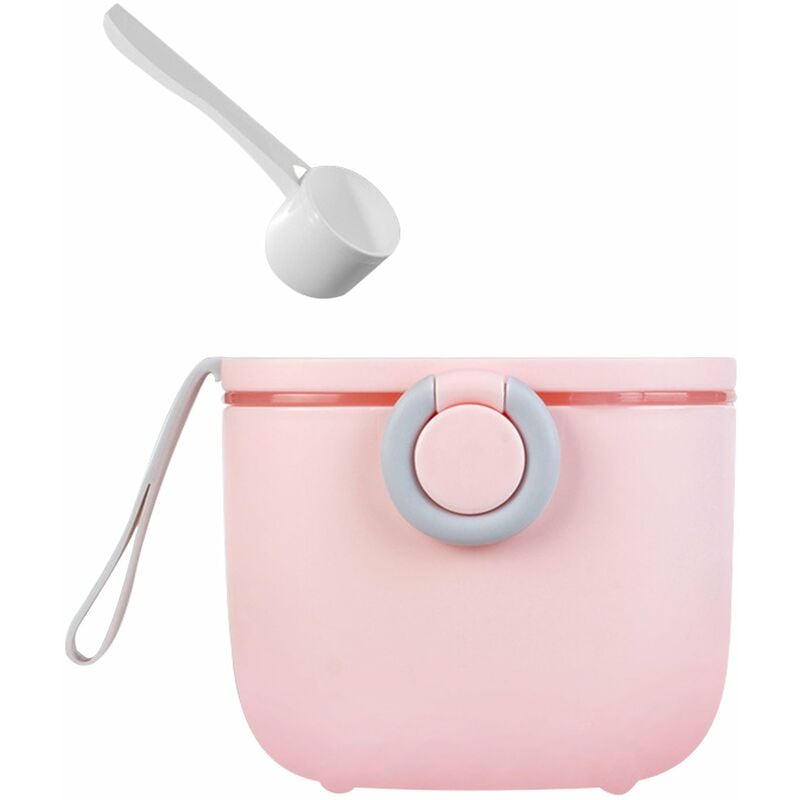 

Happyshopping - Dispensador de formula de leche en polvo para bebes de 400 ml, contenedor portatil de leche en polvo con raspador para bebes, ninos y