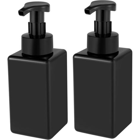 Dispensador de gel desinfectante de manos en espuma, botella con dosificador recargable de 450 ml (15 oz), compatible con gel desinfectante líquido para manos, champú y gel de ducha (paquete de 2) (ma
