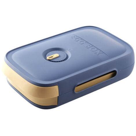 Dispensador de huevos que ahorra espacio para refrigerador, cajón para huevos para refrigerador, caja de huevos de plástico, contenedor, capacidad para 21 huevos, azul