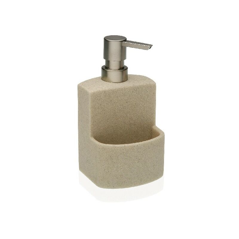 

Dispensador de jabón arenisca beige resina (9,2 x 16,5 x 9,2 cm) - Rogal