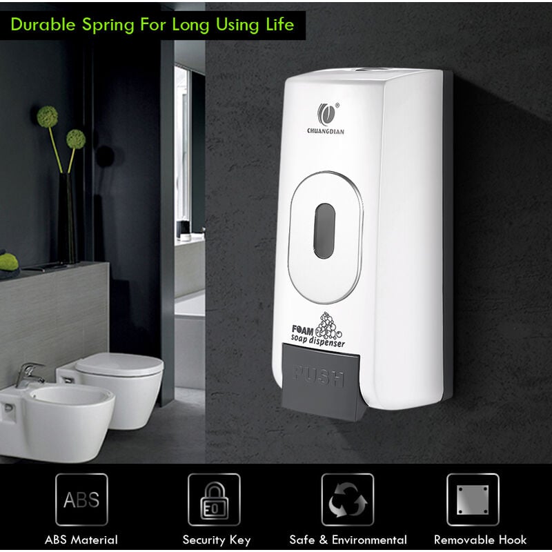

Dispensador de jabon de espuma manual de montaje en pared de 500 ml CHUANGDIAN
