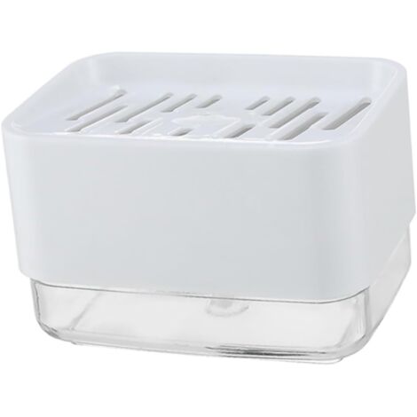 Dispensador de jabón a presión, dispensador de jabón de cocina, dispensador de jabón manual, dispensador de champú, dispensador de jabón de manos, blanco.