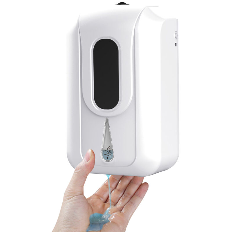 

Happyshopping - Dispensador de jabon automatico, 2200ml Dispensadores de jabon de pared de alta capacidad,Blanco, tipo de goteo