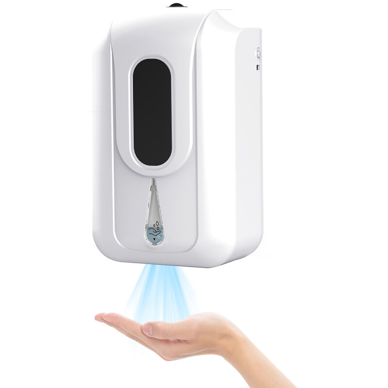 

Happyshopping - Dispensador de jabon automatico, 2200ml Dispensadores de jabon de pared de alta capacidad,Blanco, tipo spray