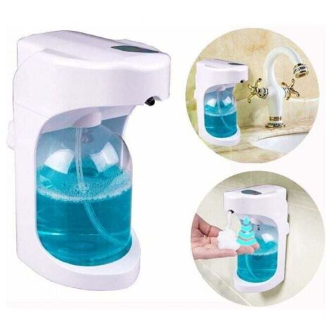 Dispensador de jabón automático, dispensador de jabón en espuma sin contacto de 500 ml con sensor infrarrojo para baño, cocina, hotel y restaurante.