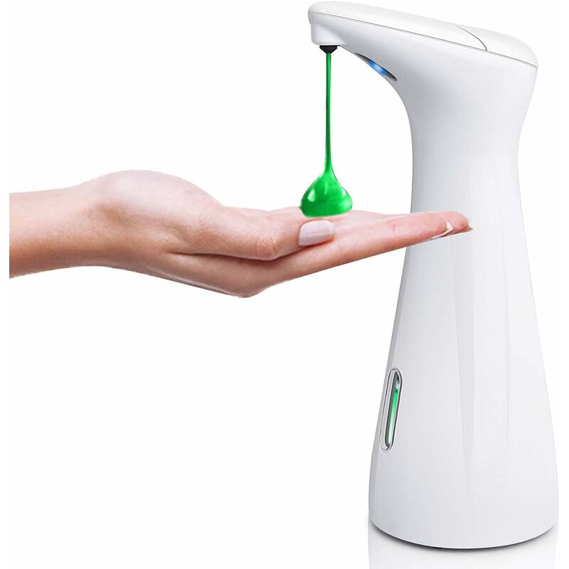 

Dispensador de jabón automático dispensador de jabón líquido de acero inoxidable de 200 ml, sensor de infrarrojos sin contacto y base impermeable