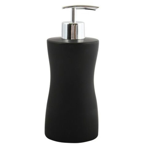 Dispensador de Jabón Cerámica PALMA Negro MSV