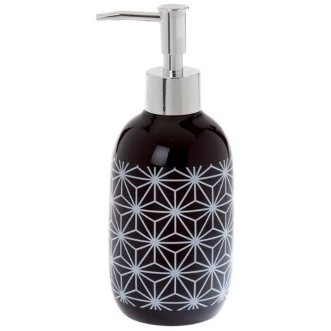 Dispensador de Jabón Cerámica STAR Negro Spirella