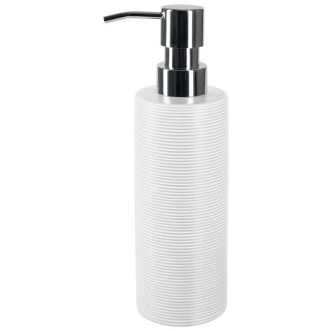 Dispensador de jabón Cerámica TUBO ACANALADO Blanco Spirella