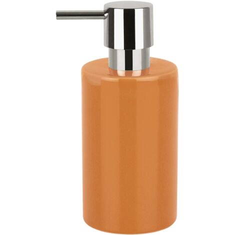 Dispensador de jabón Cerámica TUBO Naranja Spirella