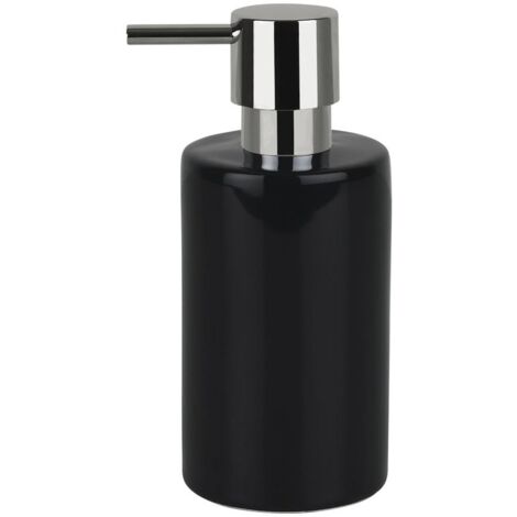 Dispensador de jabón Cerámica TUBO Negro Spirella