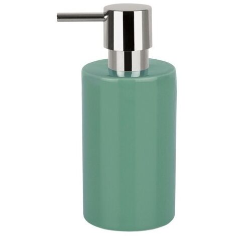 Dispensador de Jabón Cerámica TUBO Verde Musgo Spirella