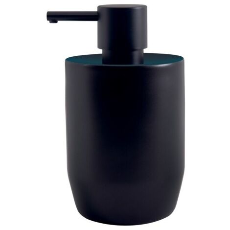 Dispensador de jabón cerámico JARO Negro Azul petroleo Spirella