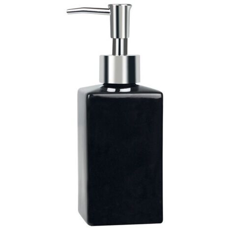 Dispensador de jabón cerámico QUADRO Negro Spirella