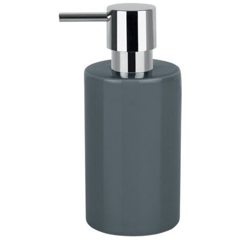 Dispensador de jabón cerámico TUBE gris oscuro Spirella