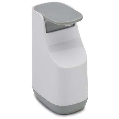 Dispensador de jabón compacto Joseph Joseph Slim™ en Gris/Blanco, con boquilla anti-goteo y capacidad de 350ml, fácil de usar y almacenar.