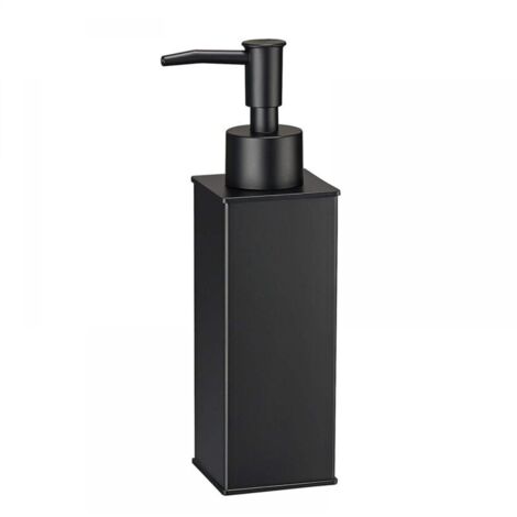 Dispensador de jabón cuadrado de acero inoxidable 304, de pie, para ducha, baño, cocina e inodoro (negro)