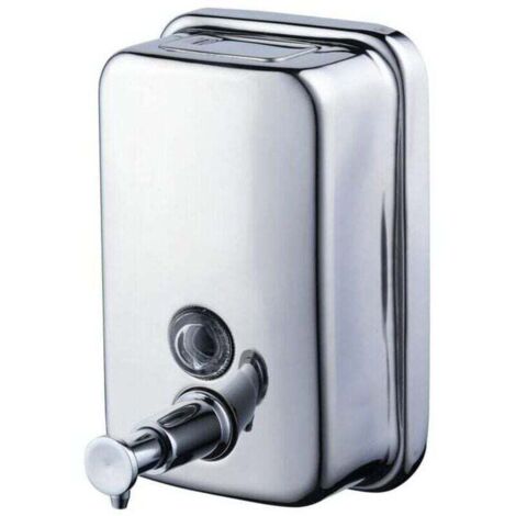 Dispensador de jabón de pared, 500 ml, para cocina y baño, acero inoxidable, cromo pulido, BA4028SS5