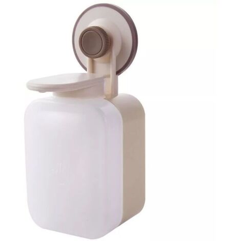 Dispensador de jabón de pared con ventosa: diseño elegante y práctico, instalación sin taladros para baño o cocina.