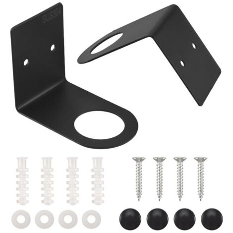 Dispensador de jabón de pared de acero inoxidable de 2 piezas para champú y gel de ducha