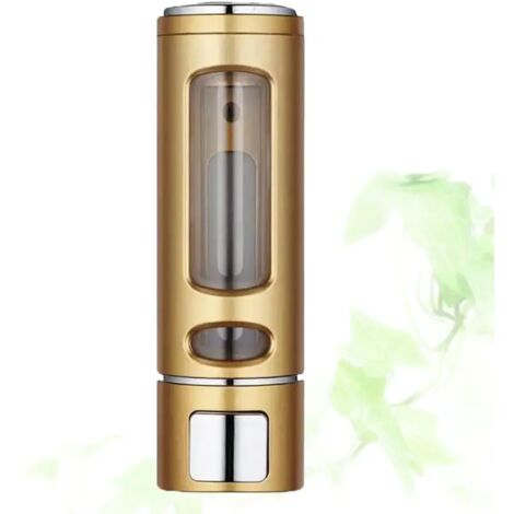 Dispensador de jabón de pared para baño, dispensador de jabón para lavabo, bomba para lavadora de manos para accesorios de baño y cocina, dorado.