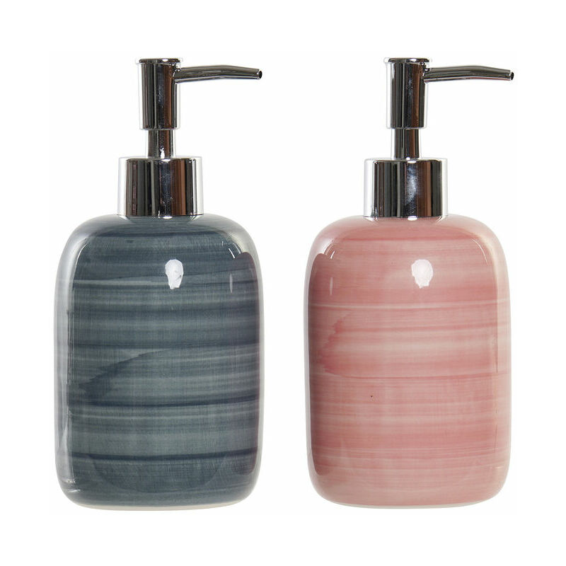 

Dispensador de Jabón DKD Home Decor Azul Rosa PVC Gres (2 pcs) (8 x 8 x 16 cm)