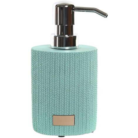 Dispensador de Jabón DKD Home Decor Cemento Menta Verde Polipropileno