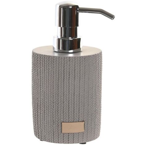 Dispensador de Jabón DKD Home Decor Gris Cemento Polipropileno