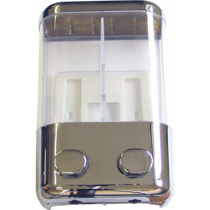 

Dispensador de jabón líquido cromo brillo 2X600ml - Cm Baños