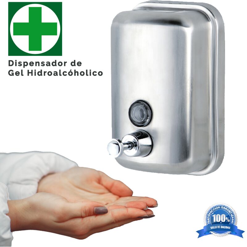 

Climaspain - Dispensador Gel Hidroalcoholico en Acero Inox • Dosificador de Jabon Capacidad de 1L