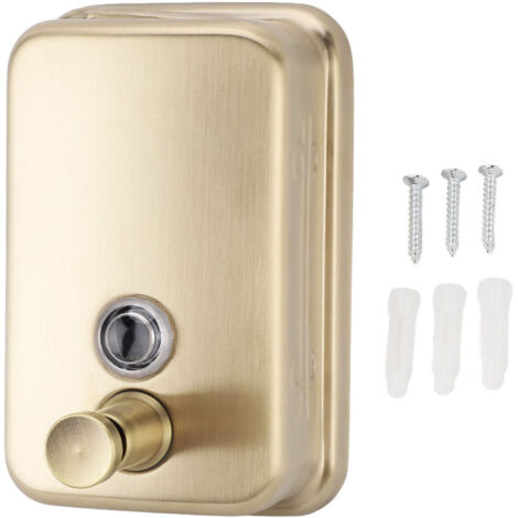 Dispensador de jabón mural de acero inoxidable de 500 ml, robusto, de gran capacidad y a prueba de fugas para hoteles y baños.
