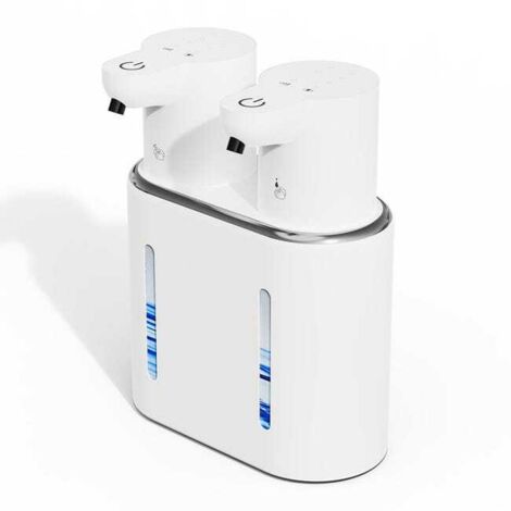 Dispensador de jabón mural de acero inoxidable que ahorra espacio, 200 ml, apto para baños y cocinas, con botón pulsador manual - color plata.