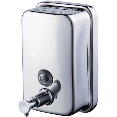 Dispensador de jabón mural para cocina y baño, 500 ml (18 oz), acero inoxidable, cromo pulido, BA4028SS5