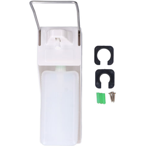 Dispensador de jabón mural para montaje en ángulo – 1000 ml, para cocina y baño, gran capacidad, material: ABS y acero inoxidable