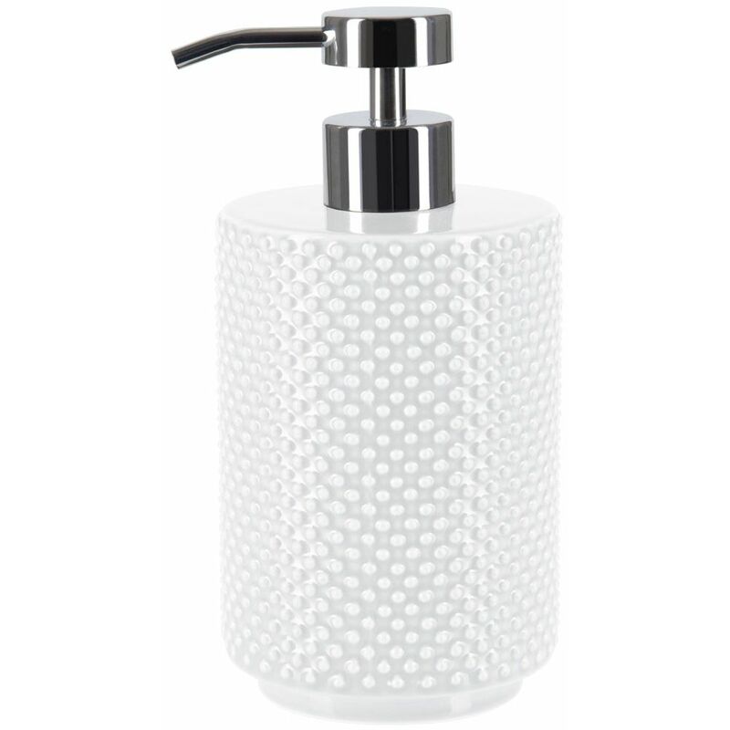 

Dispensador de jabon 'Mero' de loza en color blanco Ø8 x 16 cm - Spirella
