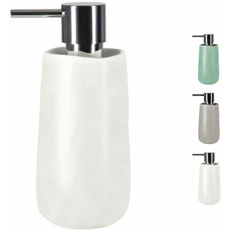 

Dispensador de jabon Spirella "Sina" de gres en color beige Ø7,5x17 cm