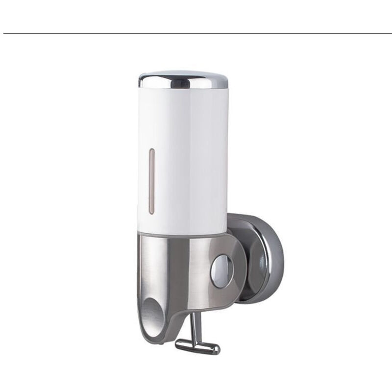 

Dispensador de jabón y champú 500 ml blanco opaco ABS ultra ergonómico ABS