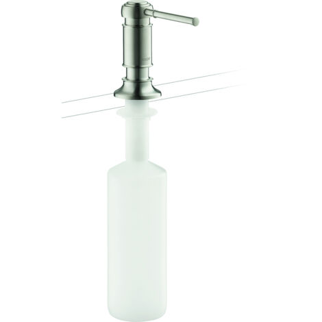 Dispensador de líquido para lavavajillas aspecto acero inoxidable