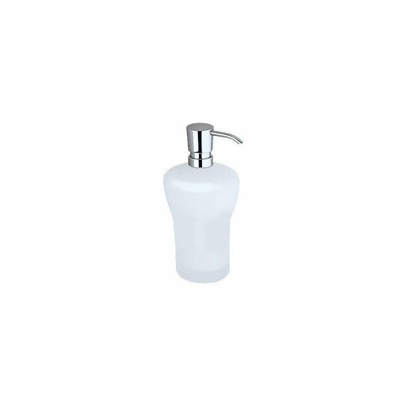 

Dispensador de loción JOLY completo, vidrio opalino cromado mate KEUCO