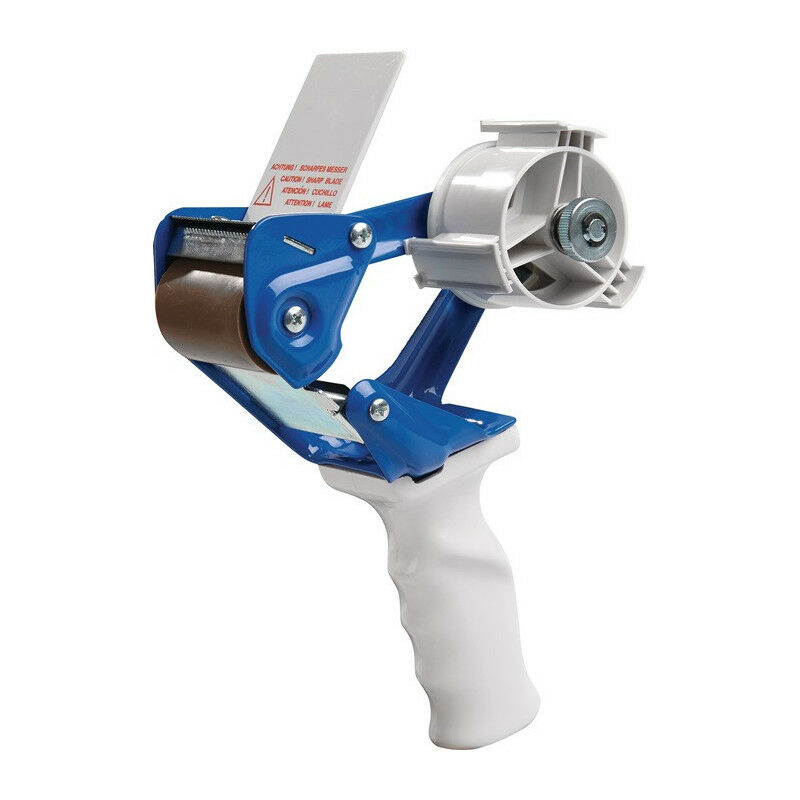 

Dispensador de mano profesional K20B metal azul / blanco para cinta ancho 50mm